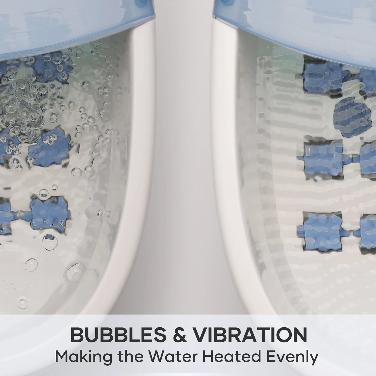 Foot Spa Bath Massager with Heat, Bubble, Vibration with Digital Temperature Control - Blue