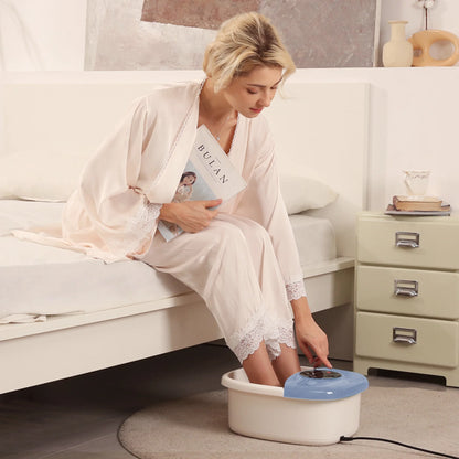 Foot Spa Bath Massager with Heat, Bubble, Vibration with Digital Temperature Control - Blue